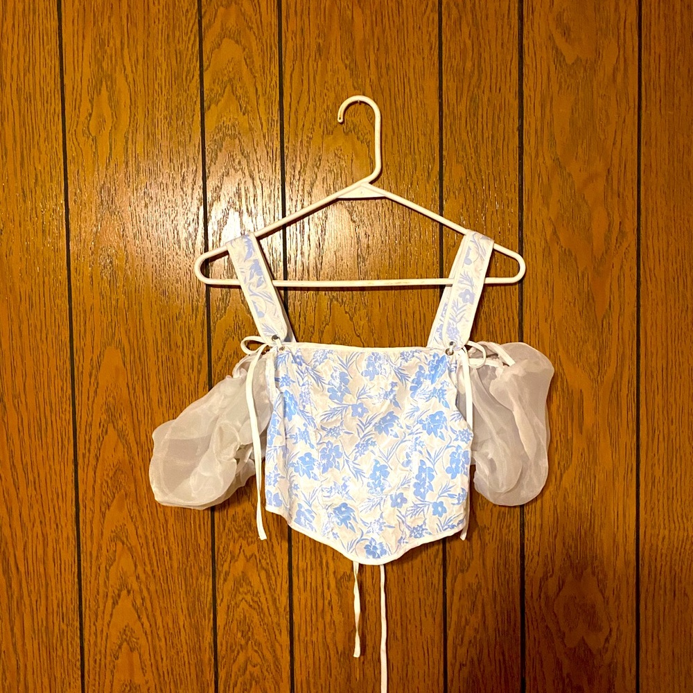 Corset blouse crop top sexy&stunning! Size small
